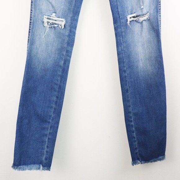 NEW Madewell 10-Inch High Rise Distressed Skinny Jeans Whitlow Wash Blue 24 - Picture 6 of 9